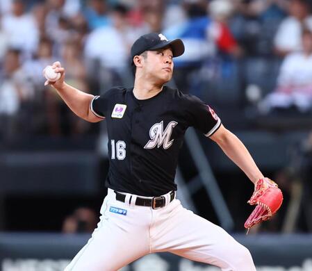 　日本ハム戦に先発する種市（撮影・中島達哉）