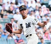 　完封勝利を収めた尽誠学園・広瀬賢汰（撮影・今井雅貴）
