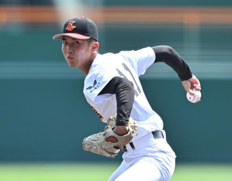 　神村学園戦に先発した創成館・奥田