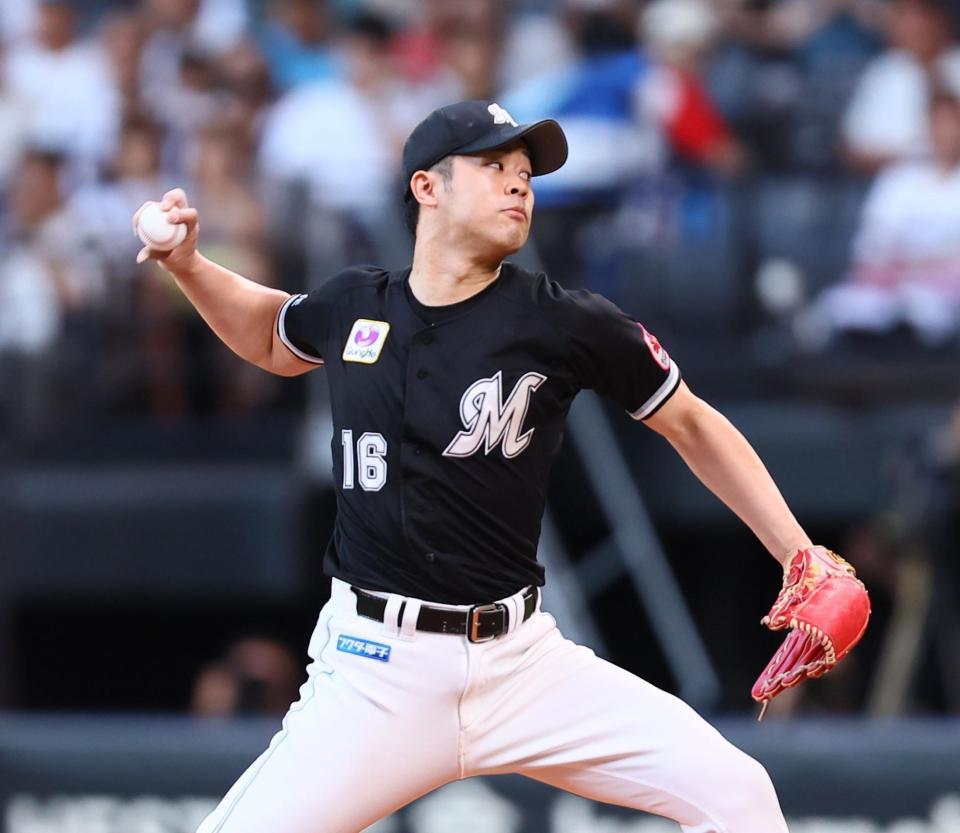 　日本ハム戦に先発する種市（撮影・中島達哉）