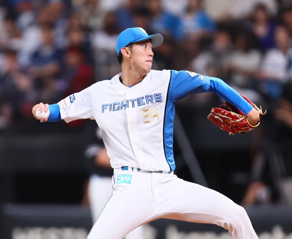 　ロッテ戦に先発する福島（撮影・中島達哉）