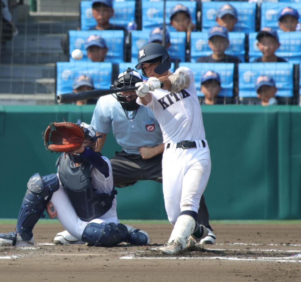 　佐賀北・津留崎太葵（撮影・坂部計介）