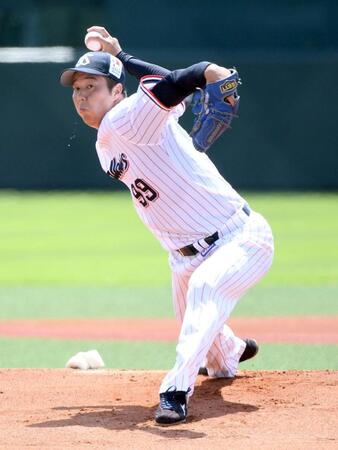 　イースタン・楽天戦に先発した青柳（撮影・佐藤厚）