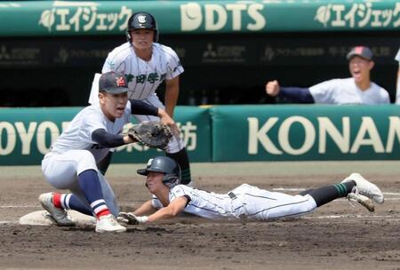 　７回、併殺打に倒れた津田学園・本田