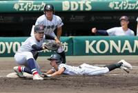 　７回、併殺打に倒れた津田学園・本田