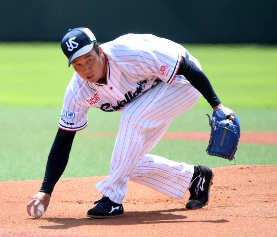 　イースタン・楽天戦に先発した青柳（撮影・佐藤厚）