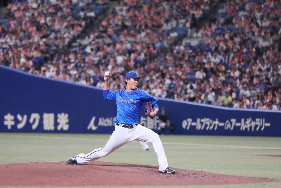 　先発し力投する藤浪（撮影・北村雅宏）