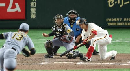 巨人　拙攻で阪神に１３差　増田大のバント失敗に阿部監督「決めなきゃいけないね。難しいんけどね」