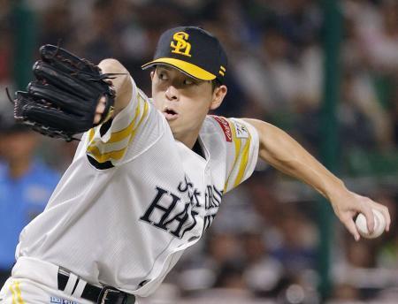 　７回２失点で１１勝目を挙げたソフトバンク・大関＝みずほペイペイドーム