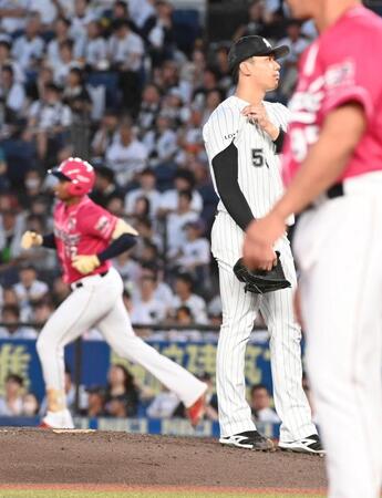 　２回、ゴンザレスに２点本塁打を打たれた木村（撮影・持木克友）