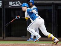 　５回、田宮が二ゴロ併殺打に倒れる