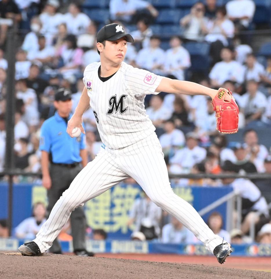 　ロッテ先発の種市（撮影・持木克友）