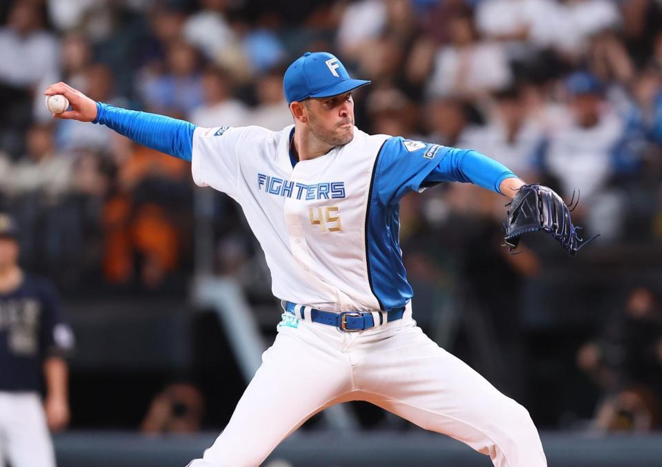 　オリックス戦に先発するバーヘイゲン（撮影・中島達哉）