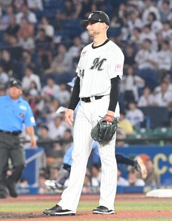 　３回、古賀に先制の左越え本塁打を打たれたボス（撮影・持木克友）