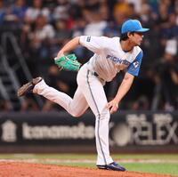 　７回、登板した上原（撮影・中島達哉）