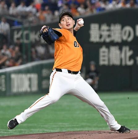 　打線に立ち向かう横川（撮影・佐藤厚）