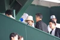 　甲子園を訪れた小池百合子都知事