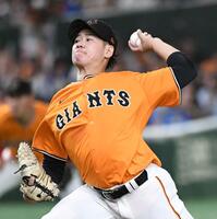 　ＤｅＮＡ打線に立ち向かう井上（撮影・佐藤厚）