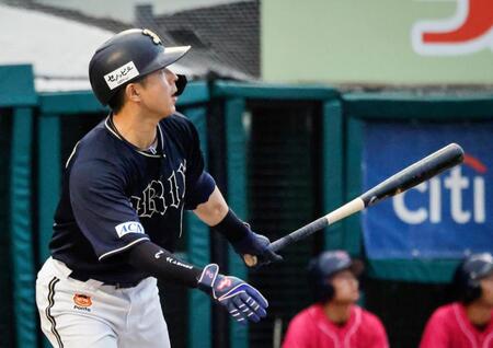 　７回、若月が左越えに本塁打を放つ