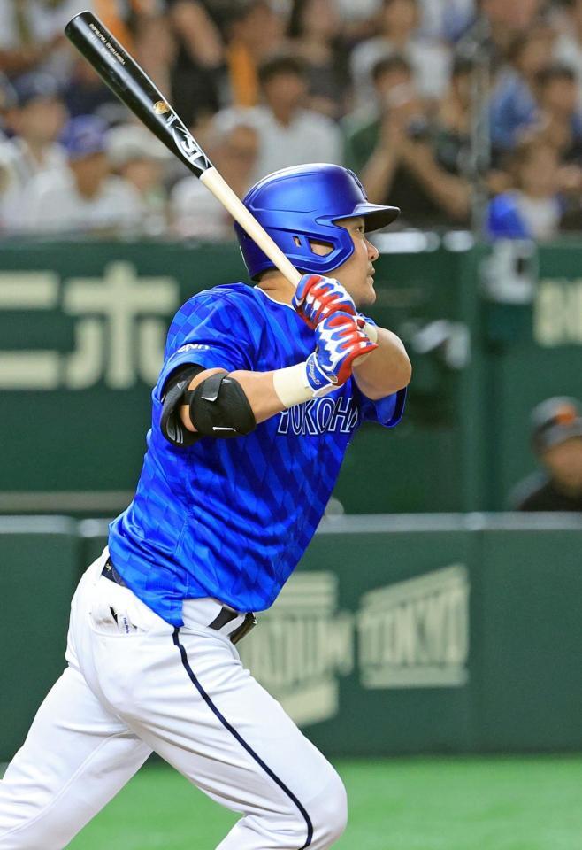 　４回、筒香が中越えソロを放つ