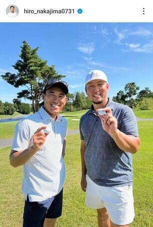 中島宏之氏のインスタグラム（＠ｈｉｒｏ＿ｎａｋａｊｉｍａ０７３１）から