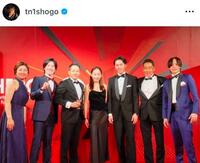 　右から３人目が清原正吾さん。２４年１２月２１日付のインスタグラム＠ｔｎ１ｓｈｏｇｏより