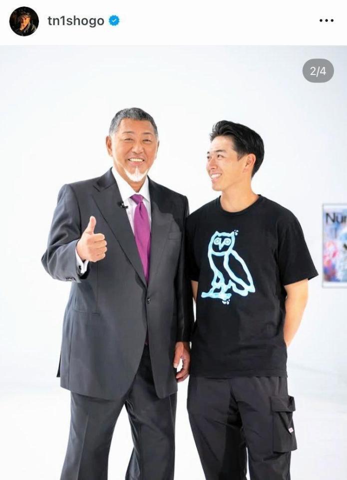 　清原和博氏と正吾さん。２４年８月８日付の清原正吾のインスタグラム＠ｔｎ１ｓｈｏｇｏより