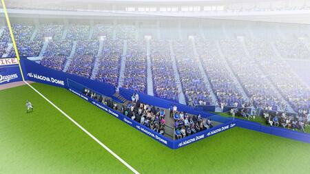 　アリーナシート全体（１塁側）（球団提供）