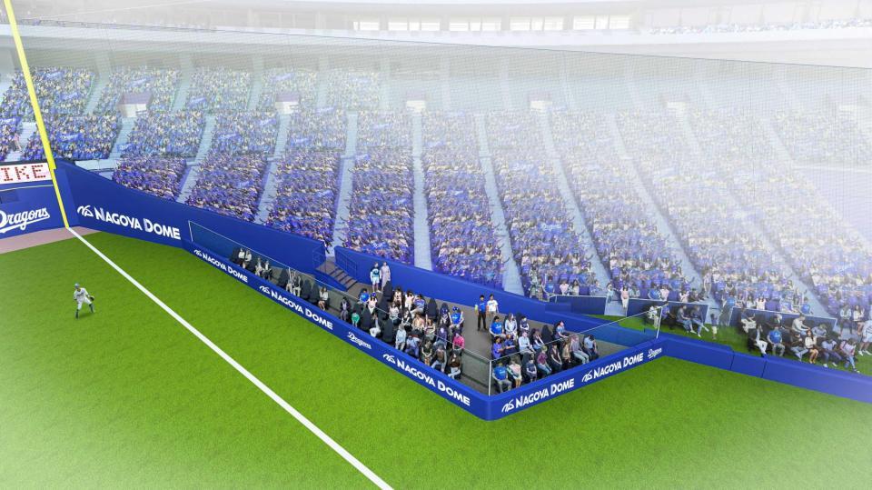 　アリーナシート全体（１塁側）（球団提供）