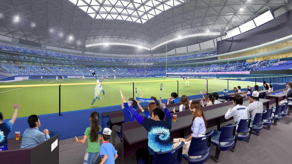 　ホームランウイング座席からの目線（ライト側）（球団提供）