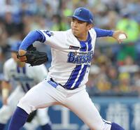 阪神戦に先発する東（撮影・西岡正）