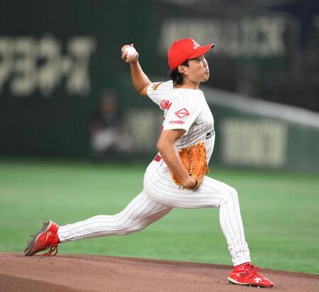 　先発した三菱重工Ｅａｓｔ・本間大暉（撮影・堀内翔）