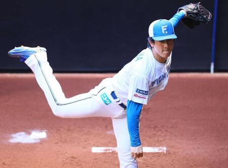 　楽天戦に先発予定の北山