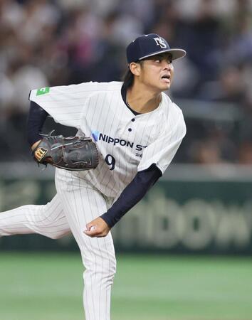 　先発し力投する日本製鉄瀬戸内・杉本壮志（撮影・石井剣太郎）