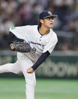 　先発し力投する日本製鉄瀬戸内・杉本壮志（撮影・石井剣太郎）