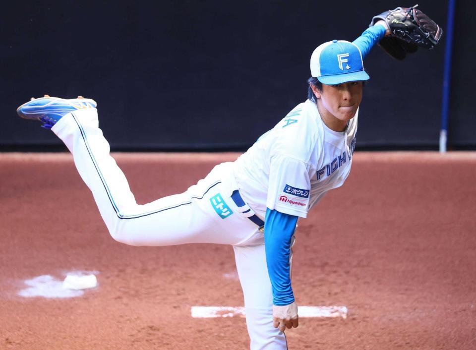 　楽天戦に先発予定の北山