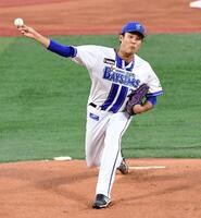 　ＤｅＮＡ移籍後初めて横浜スタジアムのマウンドに立った藤浪（撮影・佐藤厚）