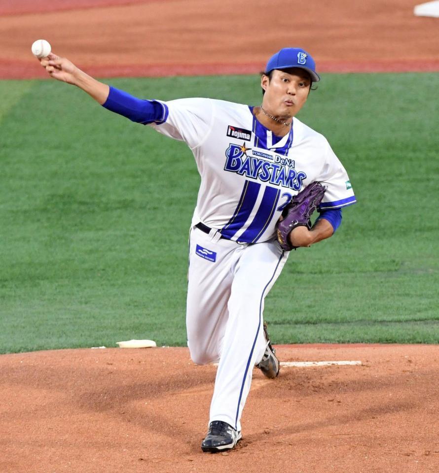 　ＤｅＮＡ移籍後初めて横浜スタジアムのマウンドに立った藤浪（撮影・佐藤厚）