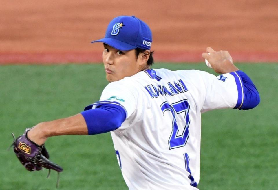 　移籍後初めて横浜スタジアムのマウンドに立った藤浪（撮影・佐藤厚）