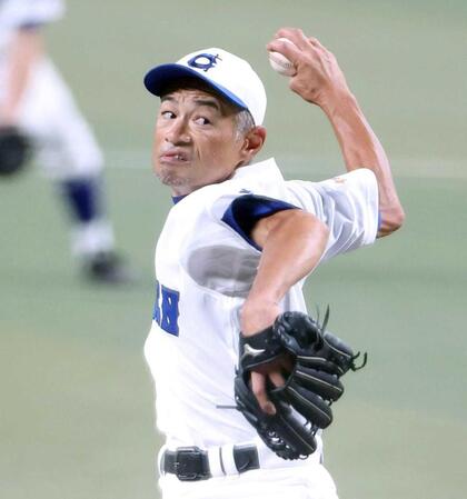　完封勝利を挙げたイチロー氏（撮影・中田匡峻）