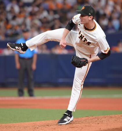 ７回、２番手で登板したケラー（撮影・坂部計介）