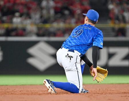 　５回、代打前川のゴロを京田が失策。三走に続き二走の生還を許す