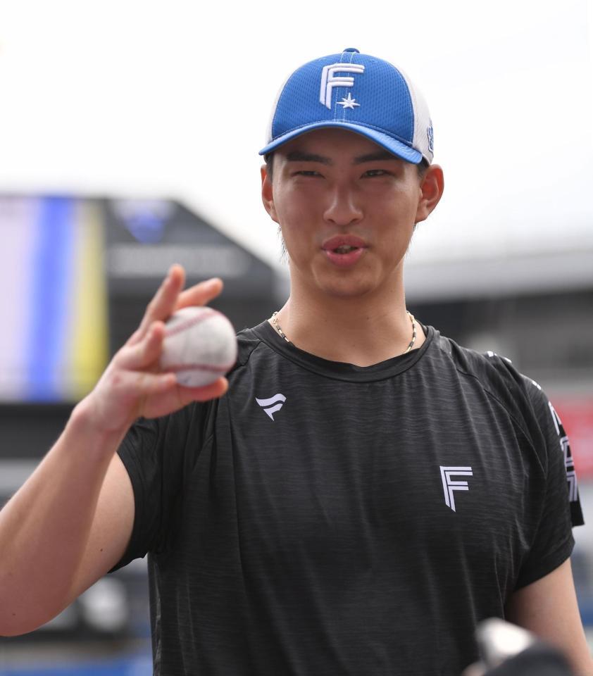 　練習を終え意気込みを語る達（撮影・開出牧）