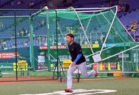 　先乗りしていた加藤貴はアップする（撮影・山口登）