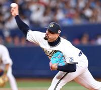 　９回、力投するマチャド（撮影・山口登）