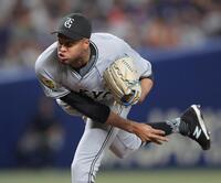 　９回に登板したマルティネス