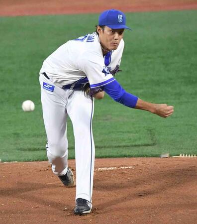 　ヤクルト打線に立ち向かう藤浪（撮影・佐藤厚）