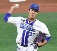 　ヤクルト打線に立ち向かう藤浪（撮影・佐藤厚）