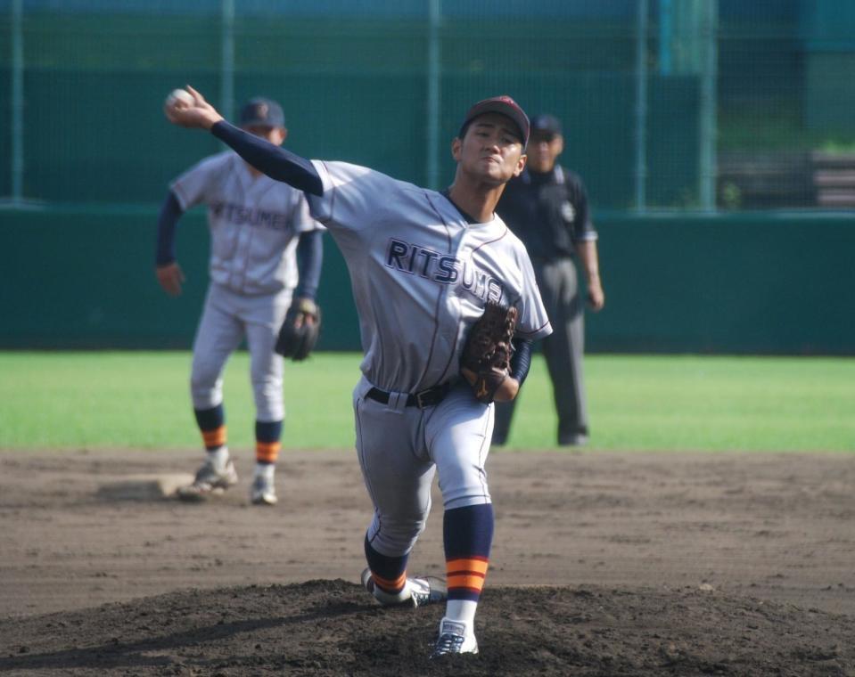 　リーグ戦初登板を果たした立命大・若田部
