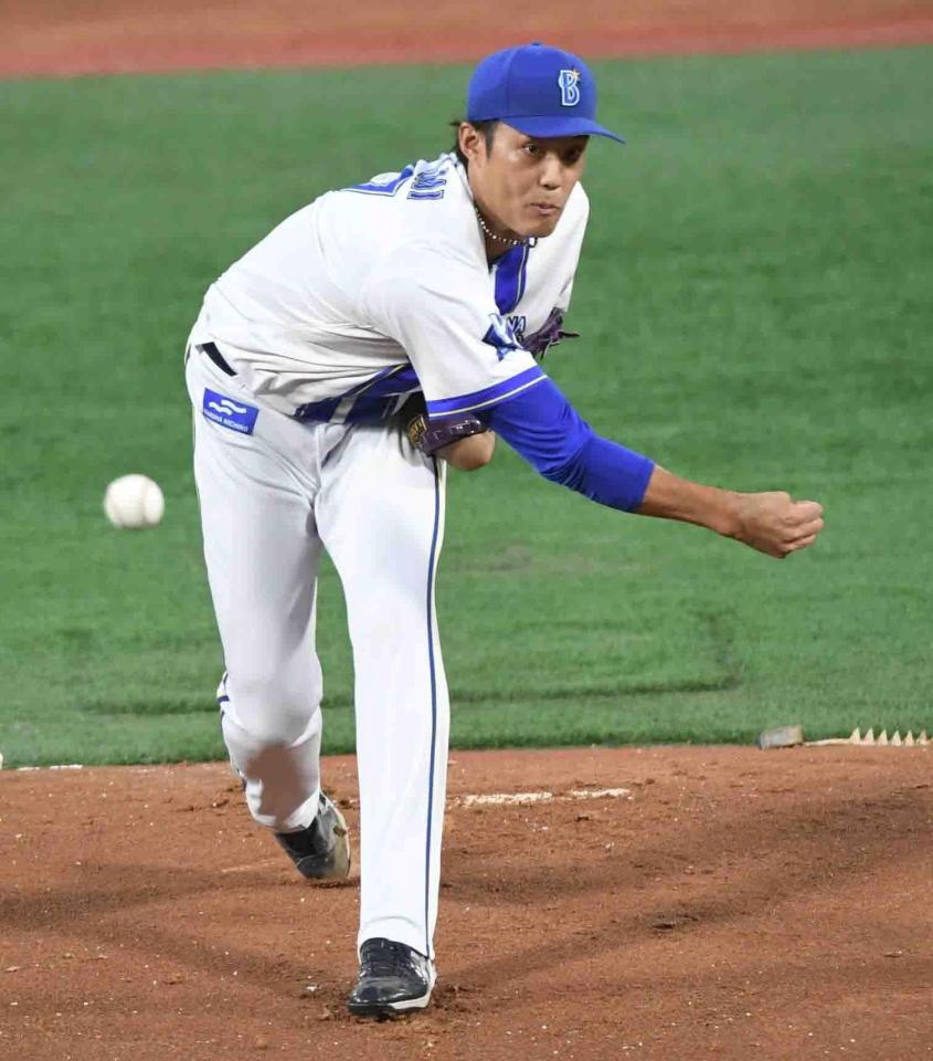 　ヤクルト打線に立ち向かう藤浪（撮影・佐藤厚）